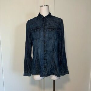 Eddie Bauer Dark Blue Denim Shirt